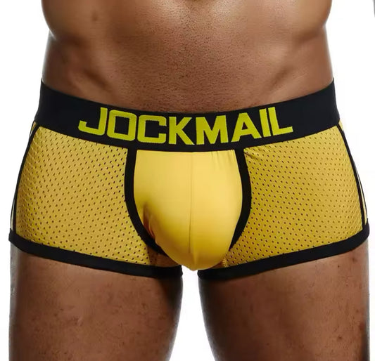 Boxer homme jaune respirant anti-transpiration jockmail maroc