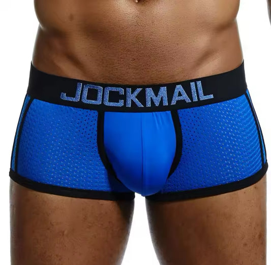 Boxer homme bleu electrique respirant anti-transpiration maroc jockmail