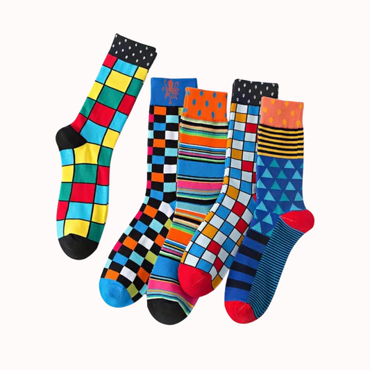 Lot de 5 chaussettes multicolores funny pour homme maroc